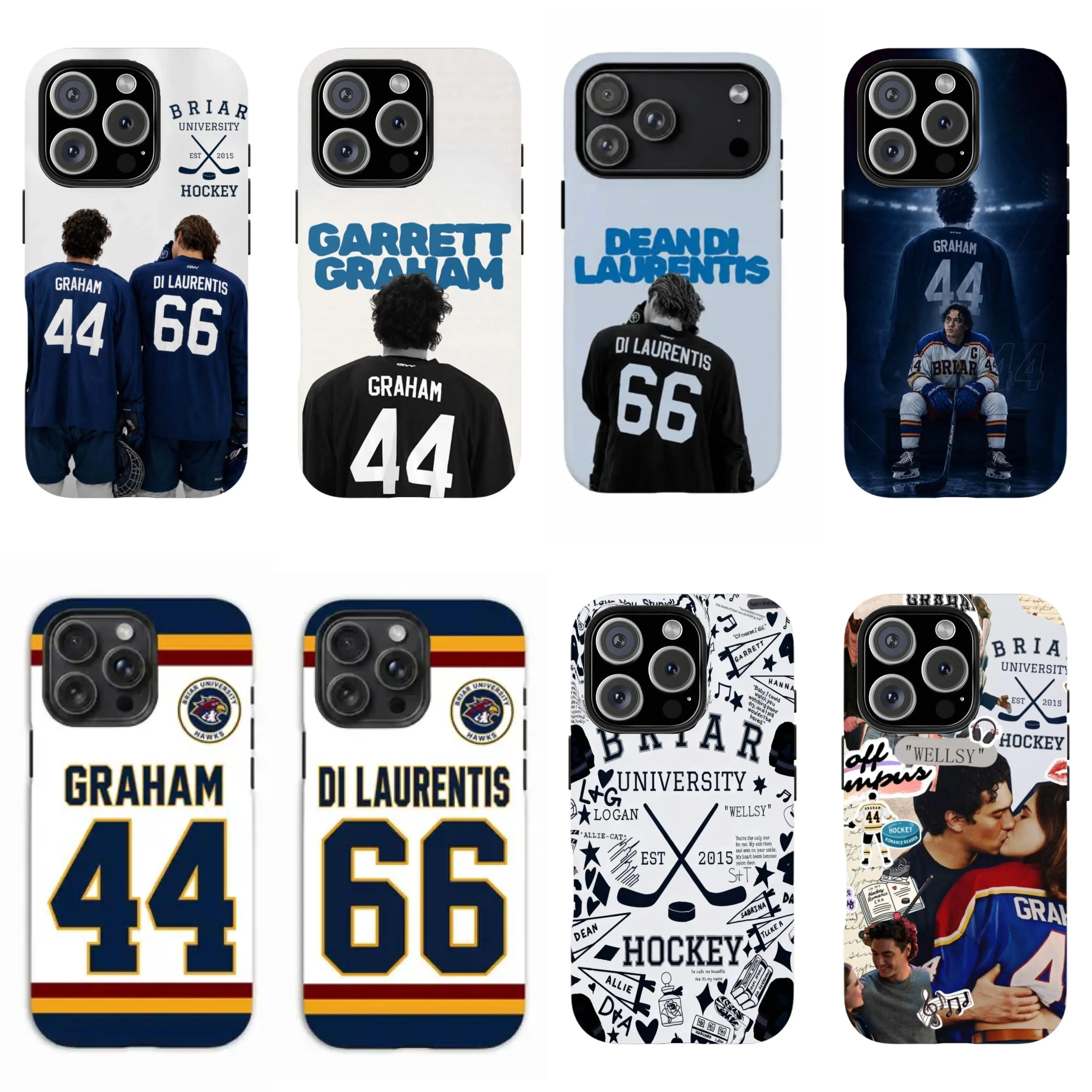 Off Campus Movie Phone Case, Briar U Graham Tucker Logan Di Laurentis Inspired Phone Cover, Hockey Romance Book Tough Cases, Bookish Fan Gift Suitable for iPhone 17-11 Pro Max/Plus and  Samsung Galaxy S23-25