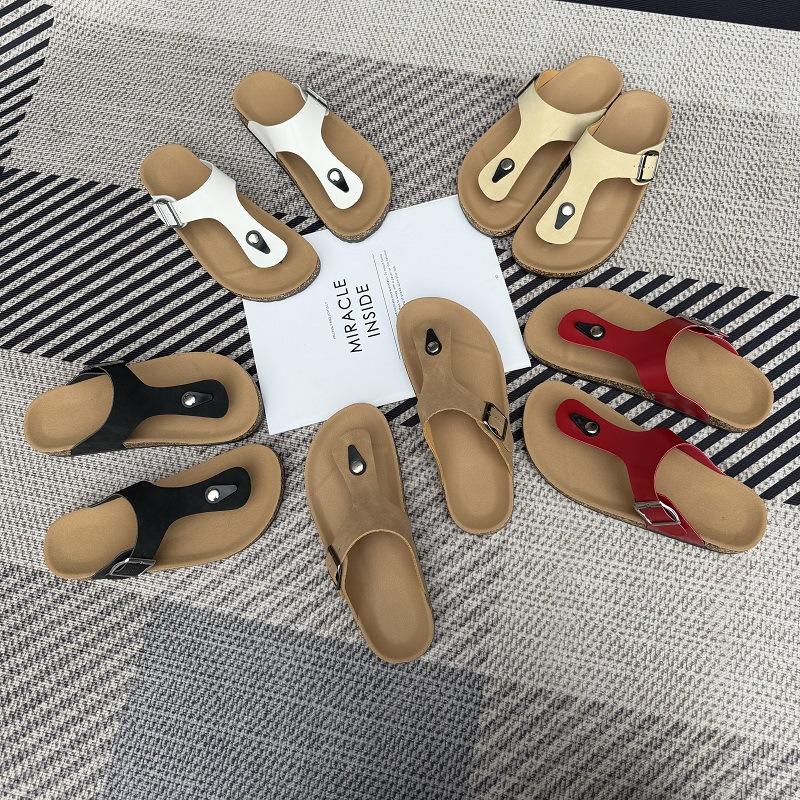 2026 Flip-flops Slippers Mezzanine Large Size Slippers Ladies Cork Slippers Beach Slippers