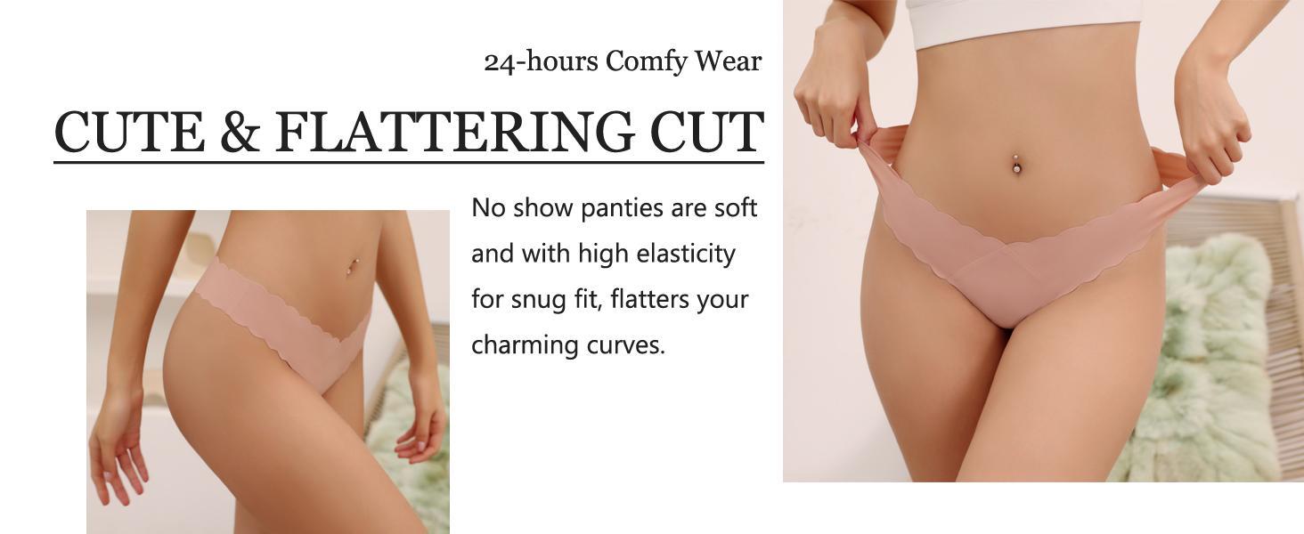 Bolivelan Women's Seamless Thong Low Rise Underwear No-Show Panty Lines Cotton Crotch Stretchy and Comfortable Panties 5 Pack Bolivelan Women's Seamless Thong Low Rise Underwear No-Show Panty Lines Cotton Crotch Stretchy and Comfortable Panties 5 Pack