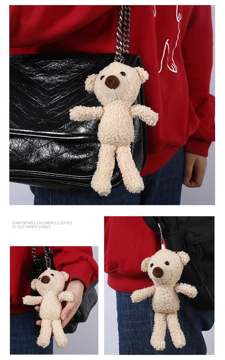 Cute teddy bear doll bear scarf bag pendant plush toy keychain creative doll