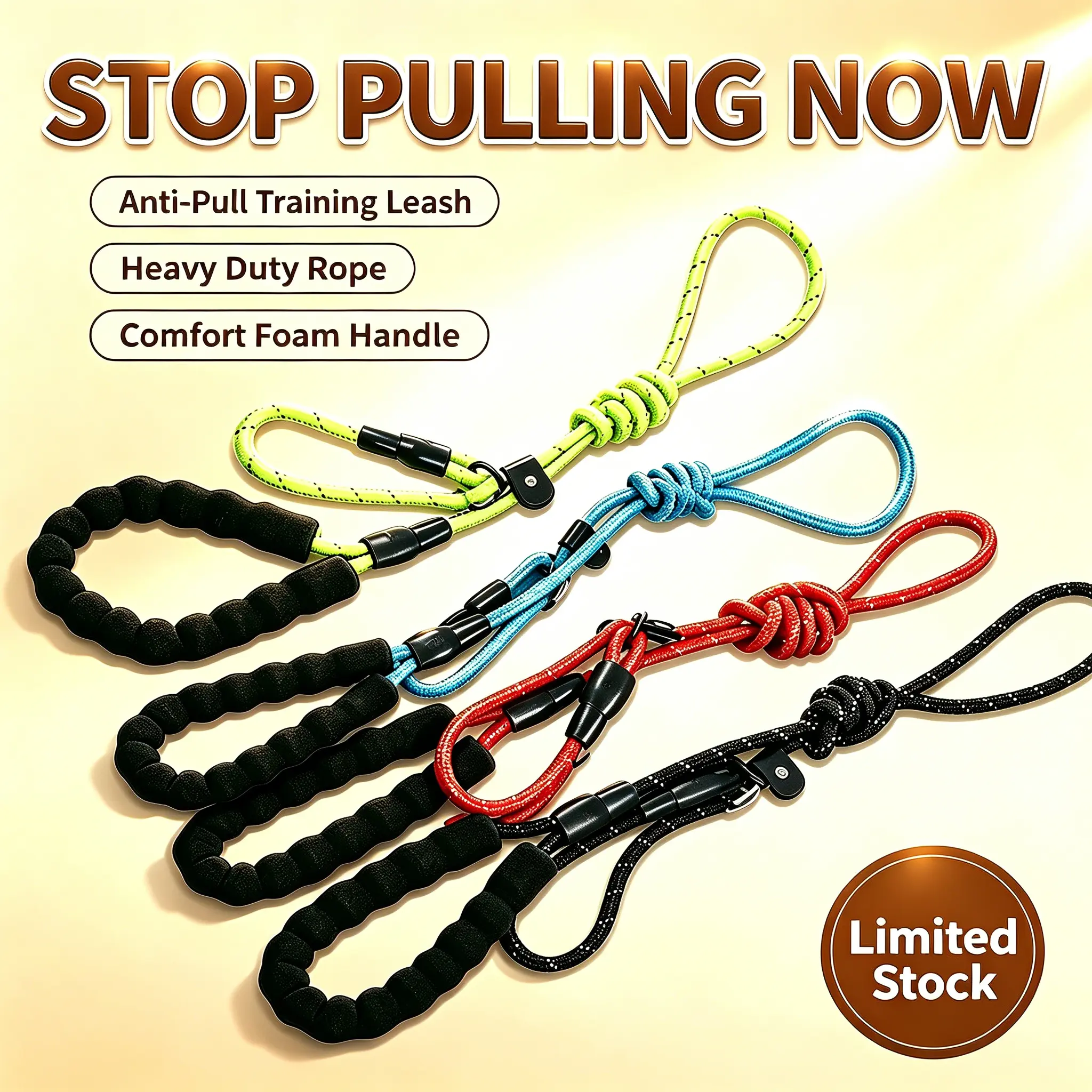 Anti-Pull Dog Slip P-Leash