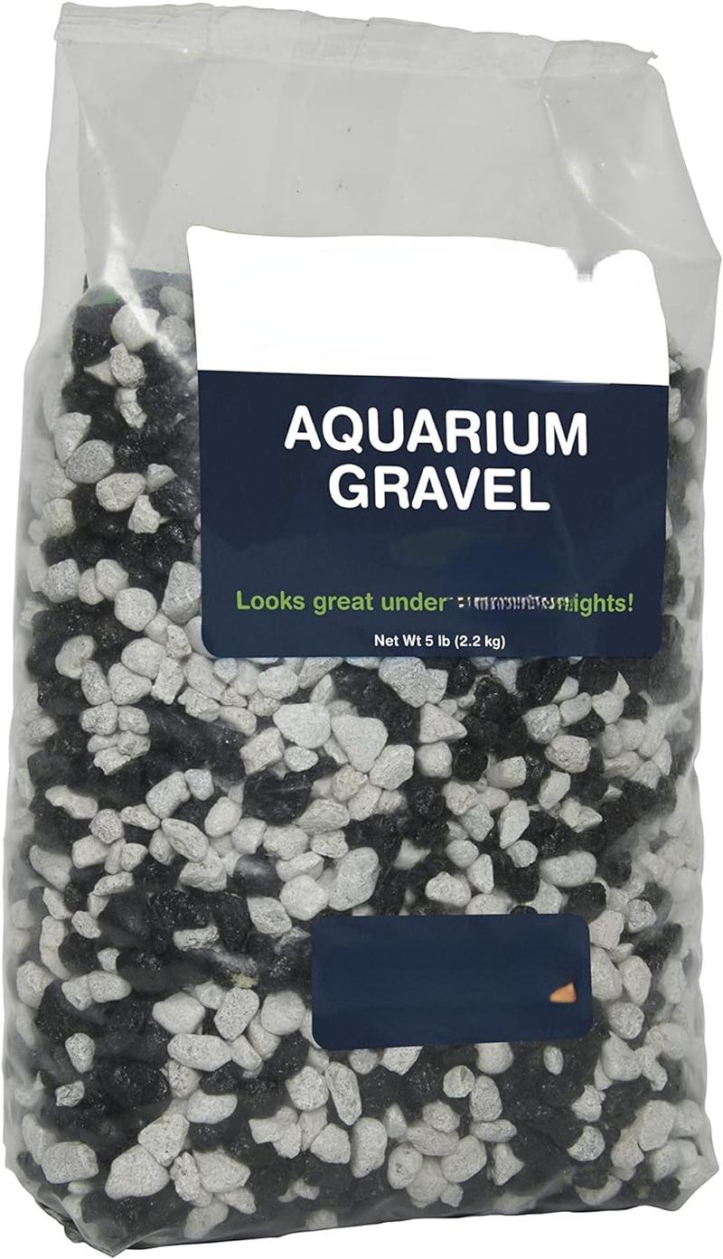 Aquarium Gravel, Fish Tank Gravel, Black With Fluorescent Accents, Compliments GloFish Tanks, 5 lb Bag