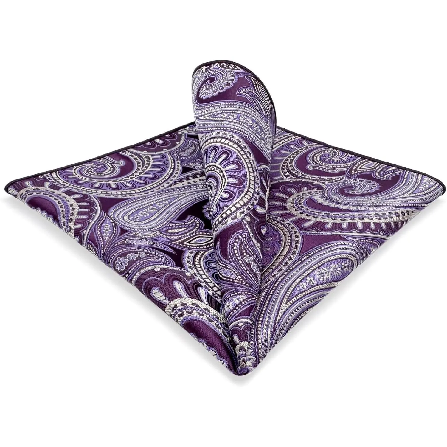 Mens Unisex Full-Size Wrinkle-Free Paisley Multicolor Pocket Square, Microfiber Cloth for Business, Wedding (Gift) - Sports & Outdoor Hat Accessory