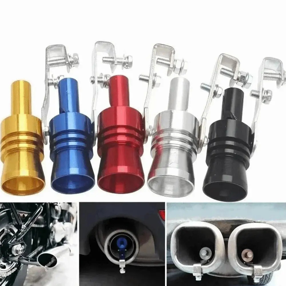 New Universal Car Sound Simulator Sound Changer Aluminum Exhaust Pipe Sound Generator Exhaust Expander Whistle Car Modification