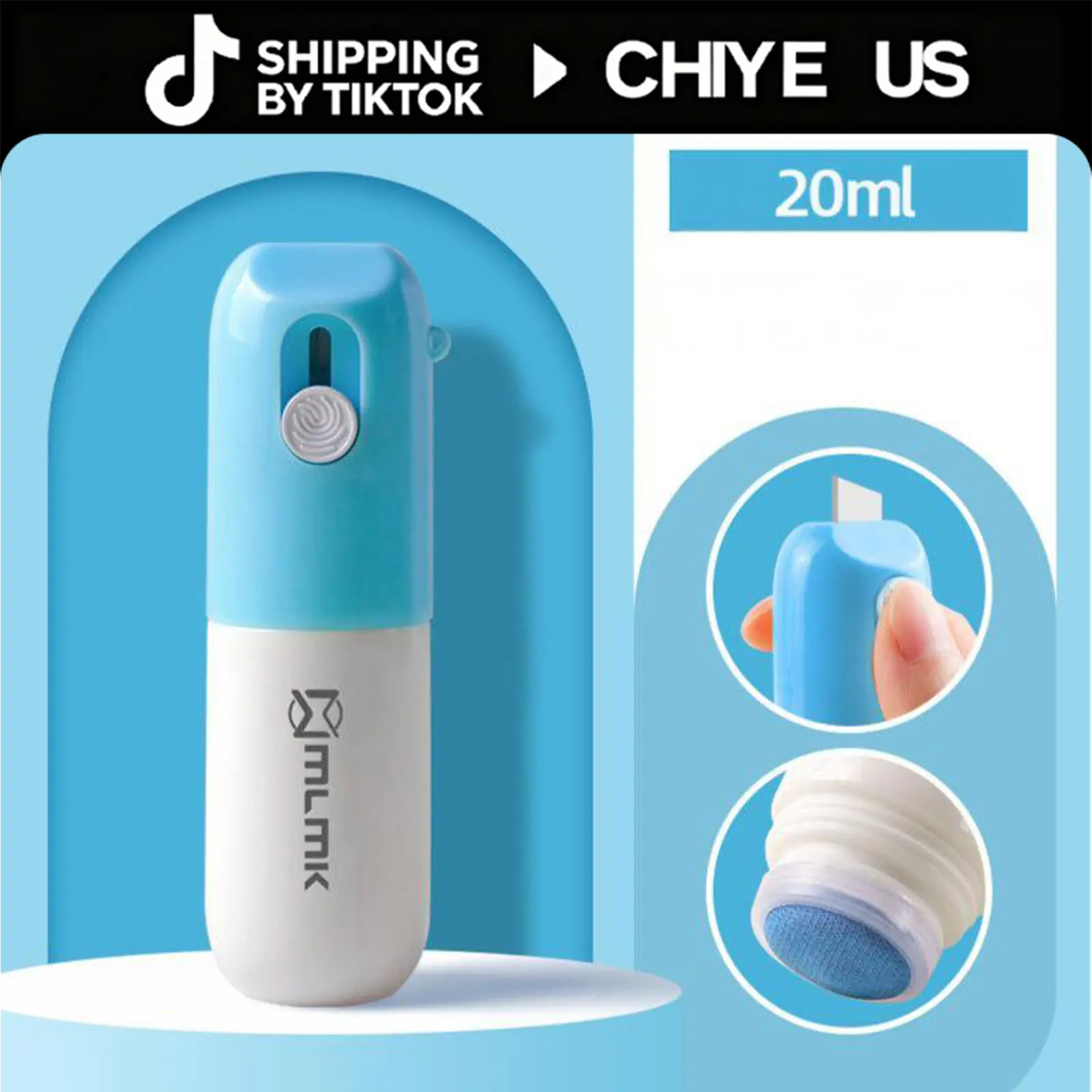 2 Pcs Thermal Paper Correction Fluid with Unboxing Knife,Portable Information Anti-Leakage Protection Correction Fluid,2 in 1 Privacy Protection Artifact for Package Labels Bills