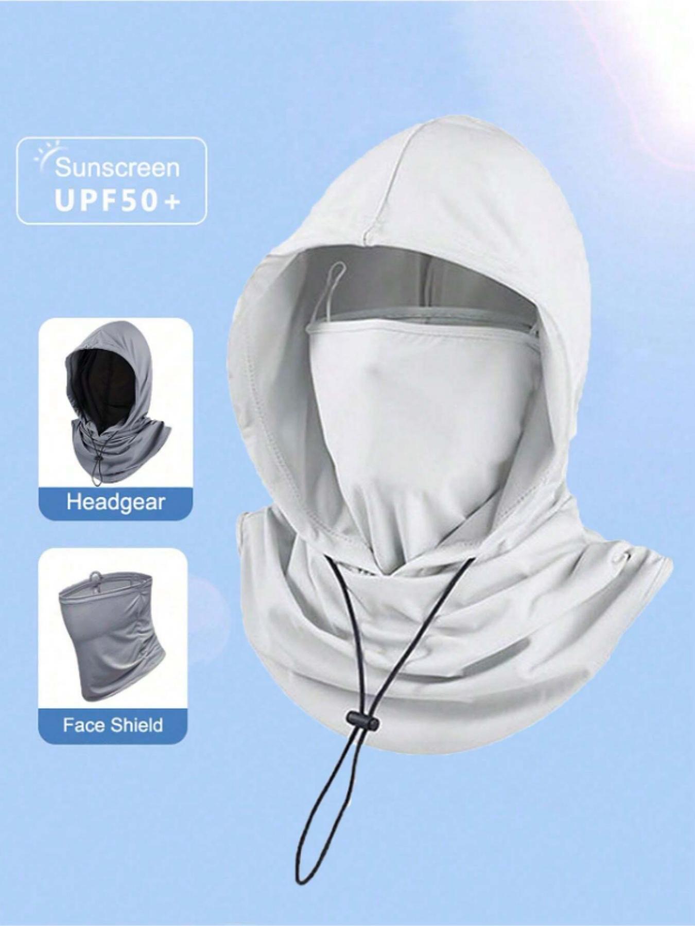 1pcs and 2pcs multifunctional neutral ice silk sunshade balaclava hat - suitable for cycling, full face mask, Windproof face mask - adjustable neckband scarf, outdoor cycling helmet hat, suitable for fishing and outdoor sports. Unisex, same for couples