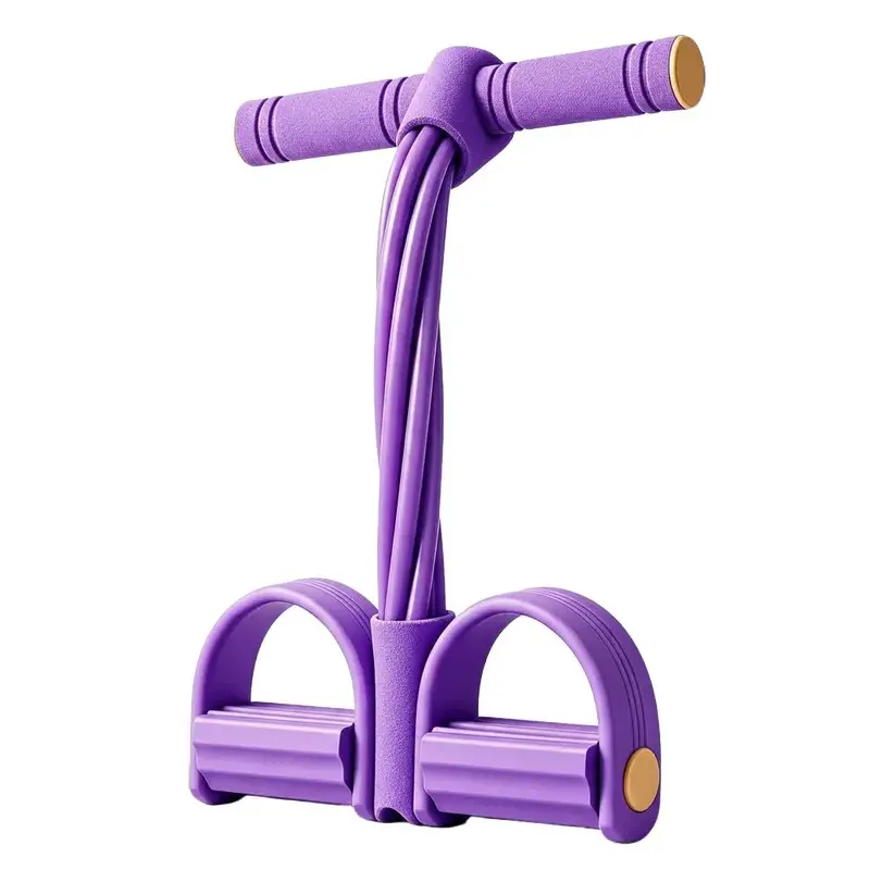 Unisex Manual Tension Training Pedal Resistance Band - 6-Tube Eco-Friendly Natural Latex, Adjustable Multifunctional Workout Equipment for Home Gym Arm & Abdomen Training, At Home Gym Equipment