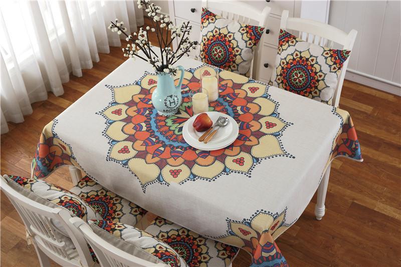 Imitation Linen Dining Chair Cushion, Seat Pad, Backrest Cushion, Pillowcase, Tablecloth, Multi-Purpose Cover Towel