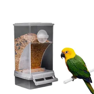 Bird Feeder - Automatic Parrot Chaff Separator - Anti-Spill Hanging Integrated Feeder Food Box, Acrylic Transparent Seed Food Container, Suitable for All Types of Birds