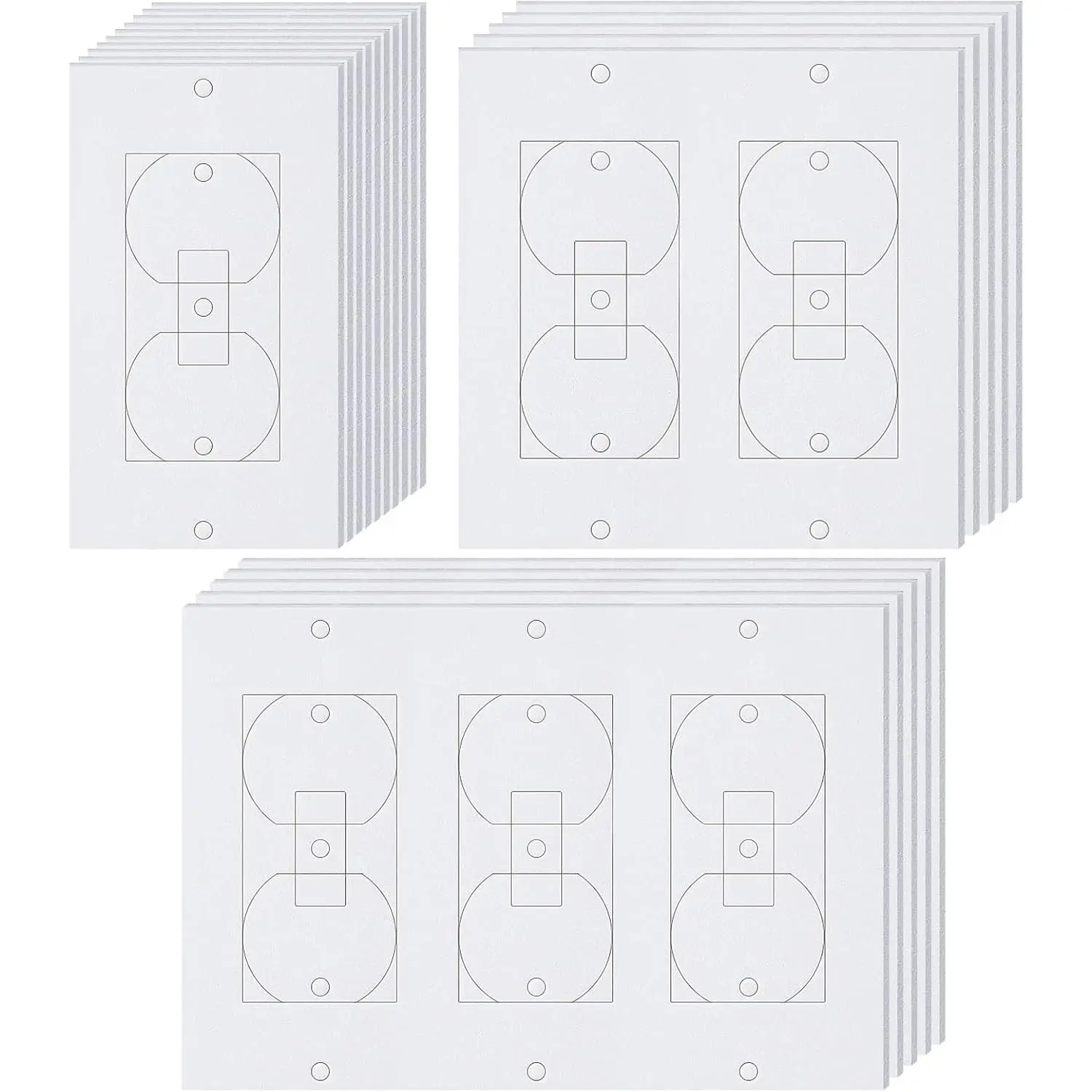 20 count Wall Insulation Outlet Insulators Draft Sealers, 20 Pack Electrical Outlet Insulation Pads, EVA  Gasket for Wall, Light,  Socket Cover Compatible with Duplex Toggle Rocker