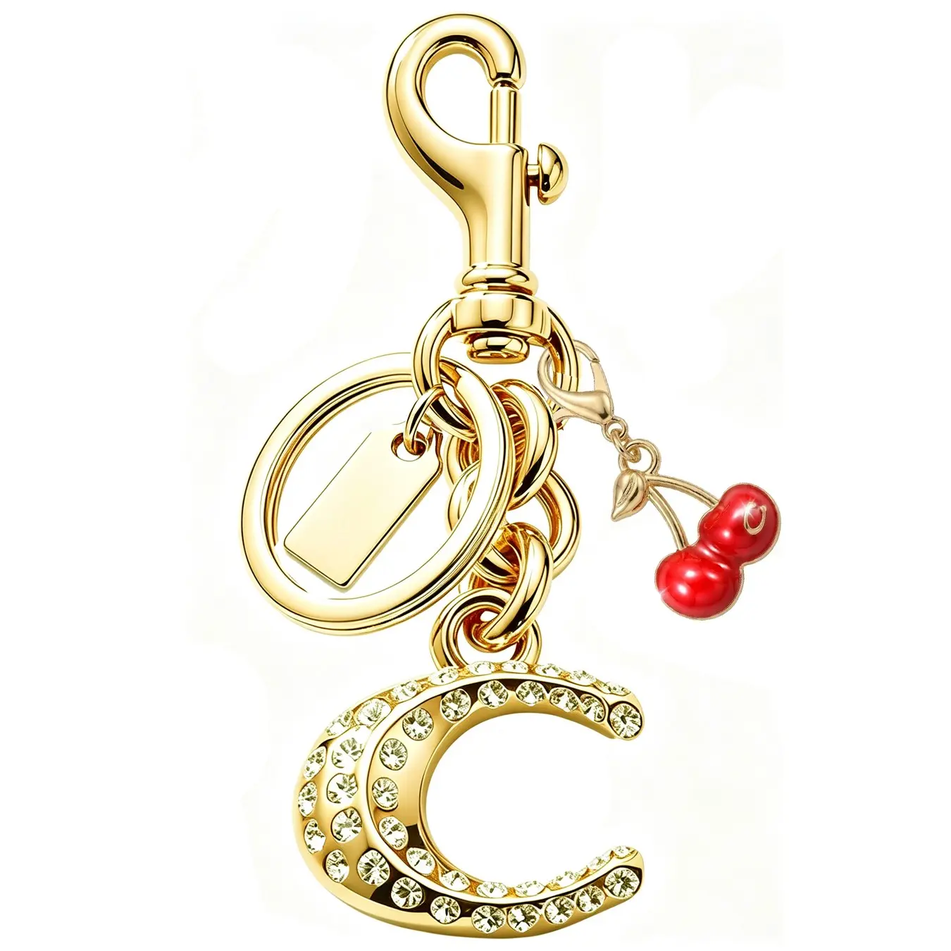 Cute Bag Accessories, Shiny Metal Letter Keychain, Women's Bag Decor, 2/3 Piece Set, Stylish and Functional, Perfect for Everyday Use