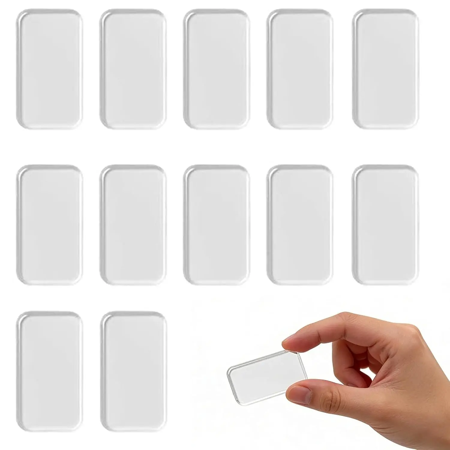 Adhesive Strips for X-Ray Markers,0.78x1.57 Inch Clear Self-Adhesive Strip for X-Ray Markers & Holders,  Double Sided Adhesive Strips Tape for Radiologists (12)