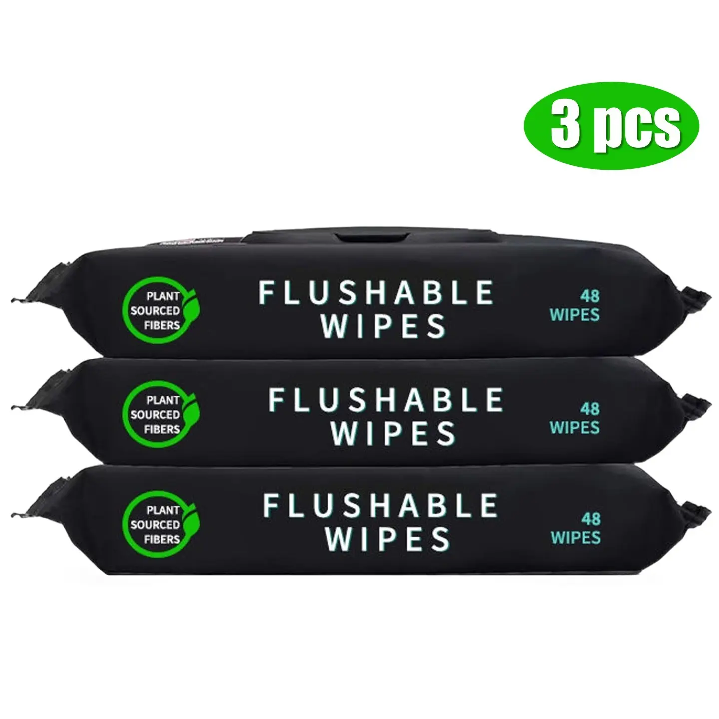 Flushable Wet Wipes - 3 Packs/6 Packs, 144 Sheets/288 Sheets, Unscented Large Wet Wipes, Toilet Wipes, Household Wipes, Mint, Safe for Septic Tanks, Antibacterial