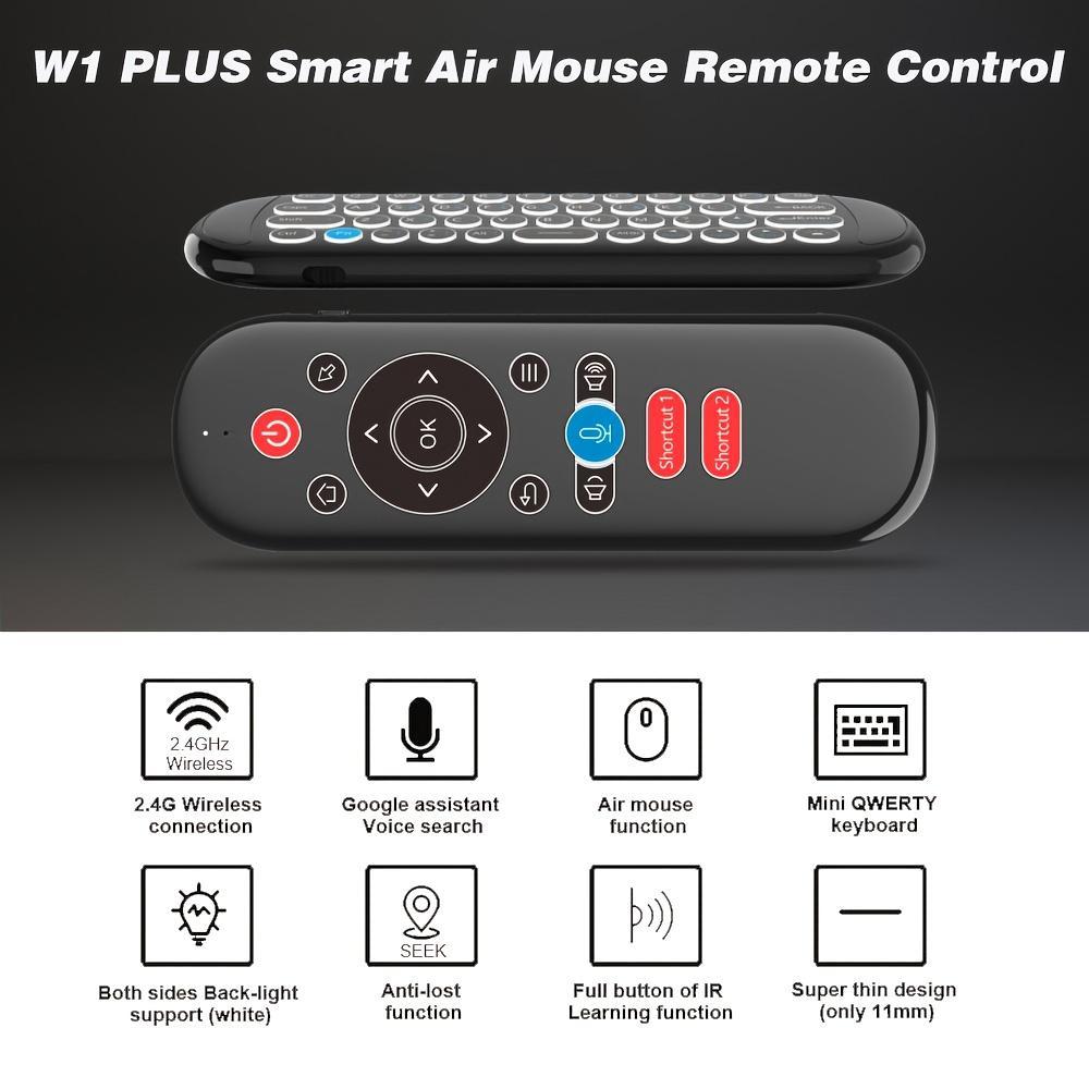 Wireless Remote Control Mouse with Mini Keyboard, Backlight Function, 6-Axis Gyroscope, Smart TV Voice Search, Suitable for Smart Tvs, Projectors, TV Boxes