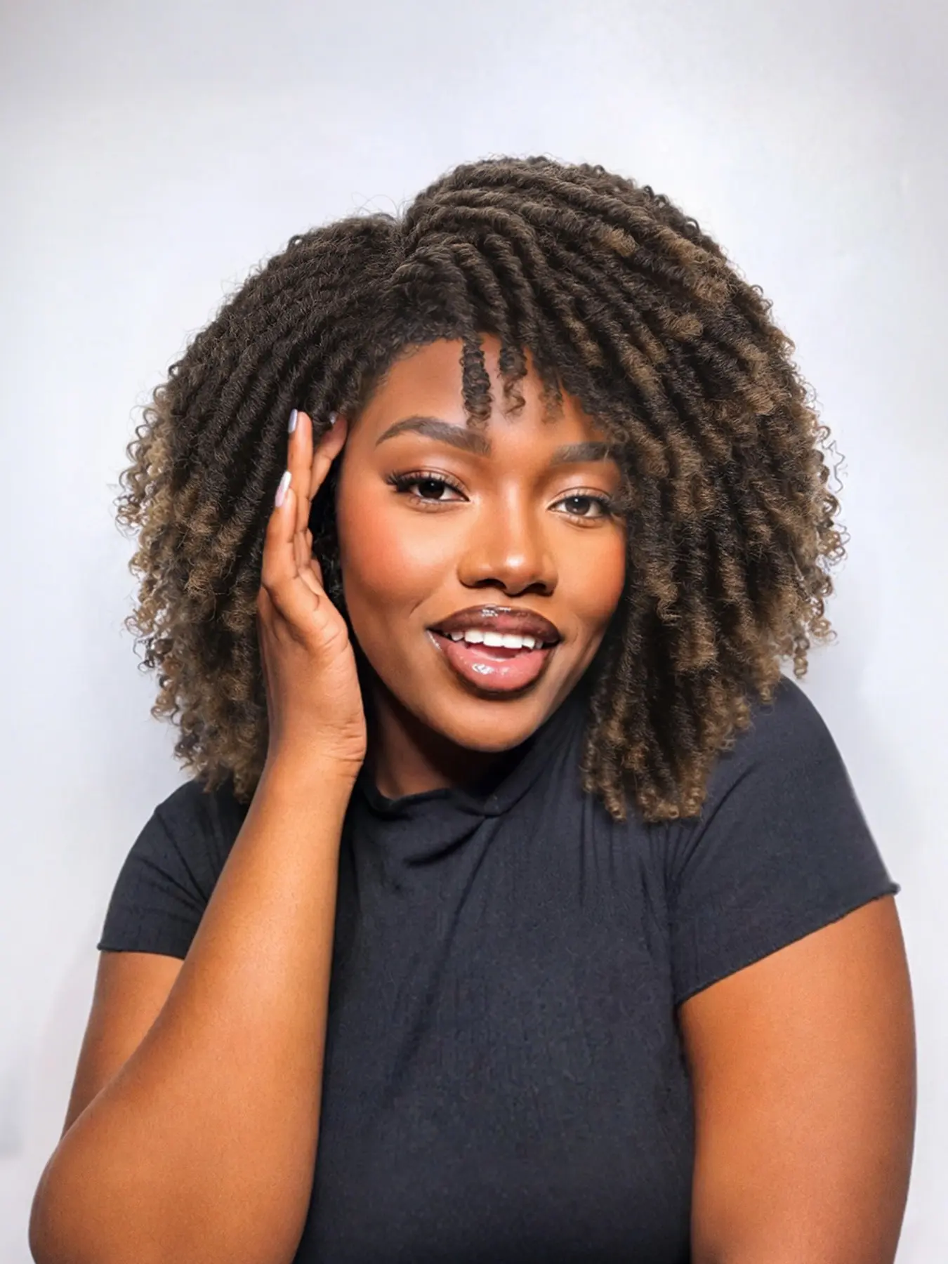 Dreadlock Wig Short Twist Braided Design Wigs for Black Women and Men Afro Curly Synthetic Wig Faux Locs Braided Crochet Hair Wigs Natural Looking Braids Synthetic Hair Piece
