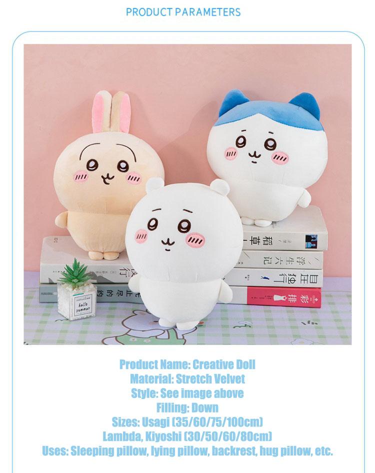 20-50cm Chiikawa Lambda, Usagi, Kiyoshi, Soothing Dolls, Sleeping Dolls, Pillows, Plush Toys, Super Cute Dolls, Skin-Friendly and Comfortable Fabrics, Delicate and Smooth Feel, Soothing Companion Gifts SpringStatements