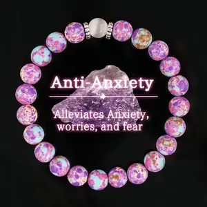 Anti-Anxiety Healing Crystal Bracelet Calming Worry & Fear Relief Jewelry