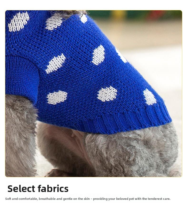 New Pet Knitted Sweater Fall Winter Warm 2-Leg Dog Clothes Multiple Colors Soft Knitwear for Small Medium Dogs Gold Plated Custom Collar shoes