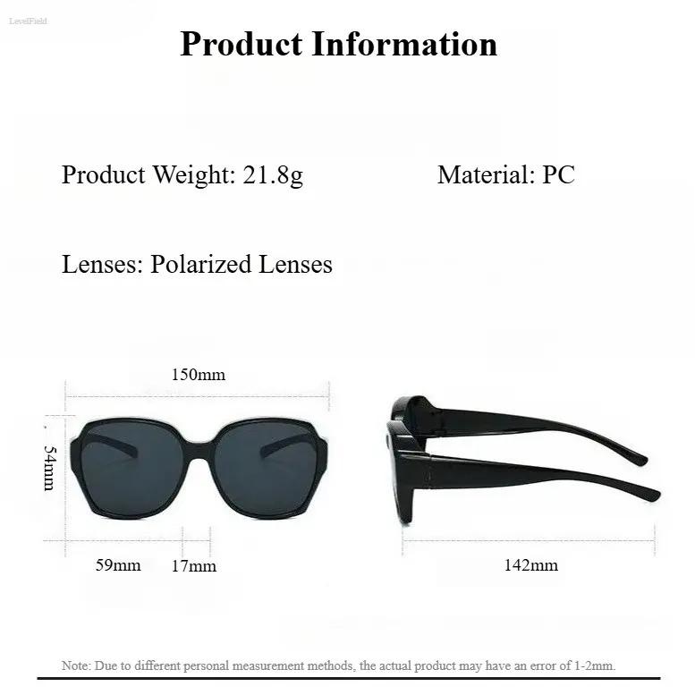 4-Pack Oversized Fit Over Polarized Sunglasses for Men Women – UV400 Protection Large Square Frame Over Glasses Sunglasses, Anti-Glare Shades for Driving Outdoor Travel Daily Wear