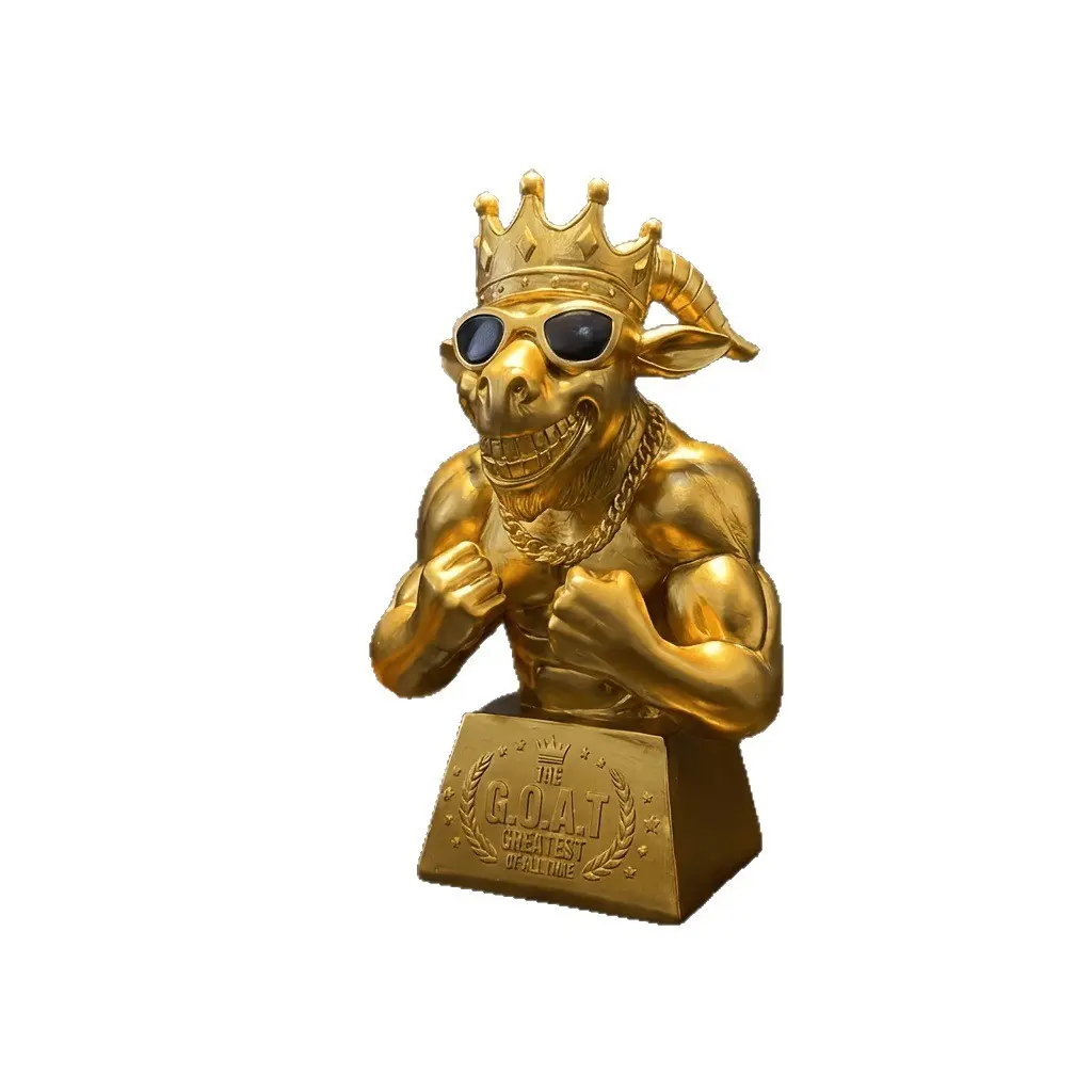 Muscle Goat Trophy – 9 Inch Best Shooter Award, Muscle Resin Prize (dream Football), Office Desk, Best Player Award