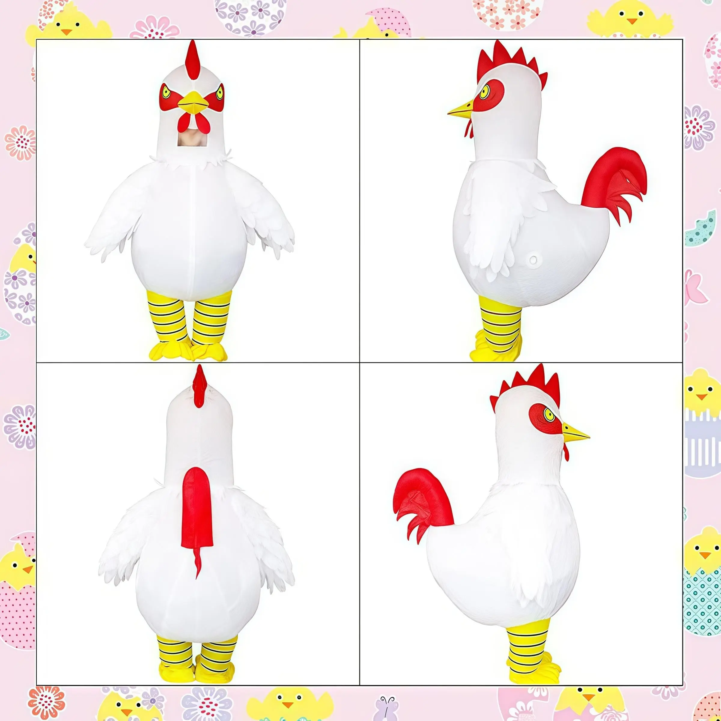 Inflatable Chicken Costume, Fun Inflatable for Teens, Perfect for Halloween Parties and Events, Creative Role Play Idea for Halloween Celebrations, Festive