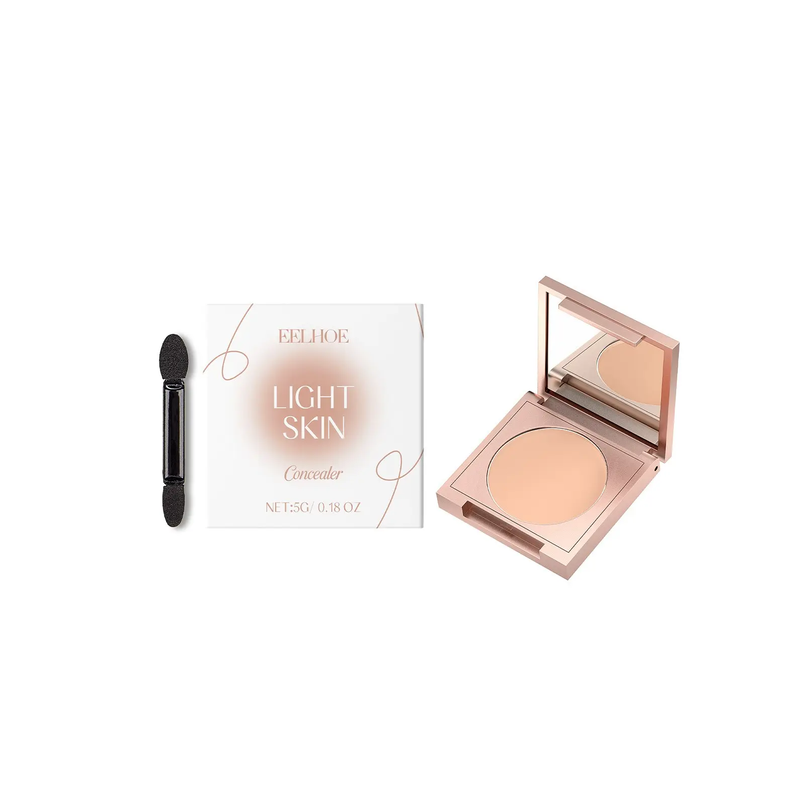Colored Clay CC Undereye Corrector, CC Concealer Cream with Brushes, Under Eye Corrector for Dark Circles, Hydrating Concealer That Awakens & Smooths, Lightweight Texture