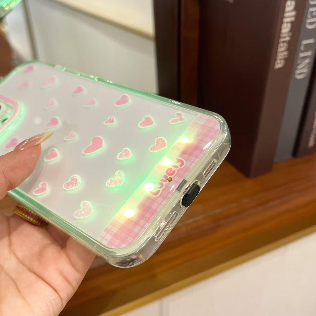 LED Love Phone Case, Compatible with iPhone 17/16/15/14/13/12/11 Pro/Pro Max/Plus, iPhone 17 PRO MAX, Stylish Protective Cover, Unique Design for Daily Use, Protective Casing