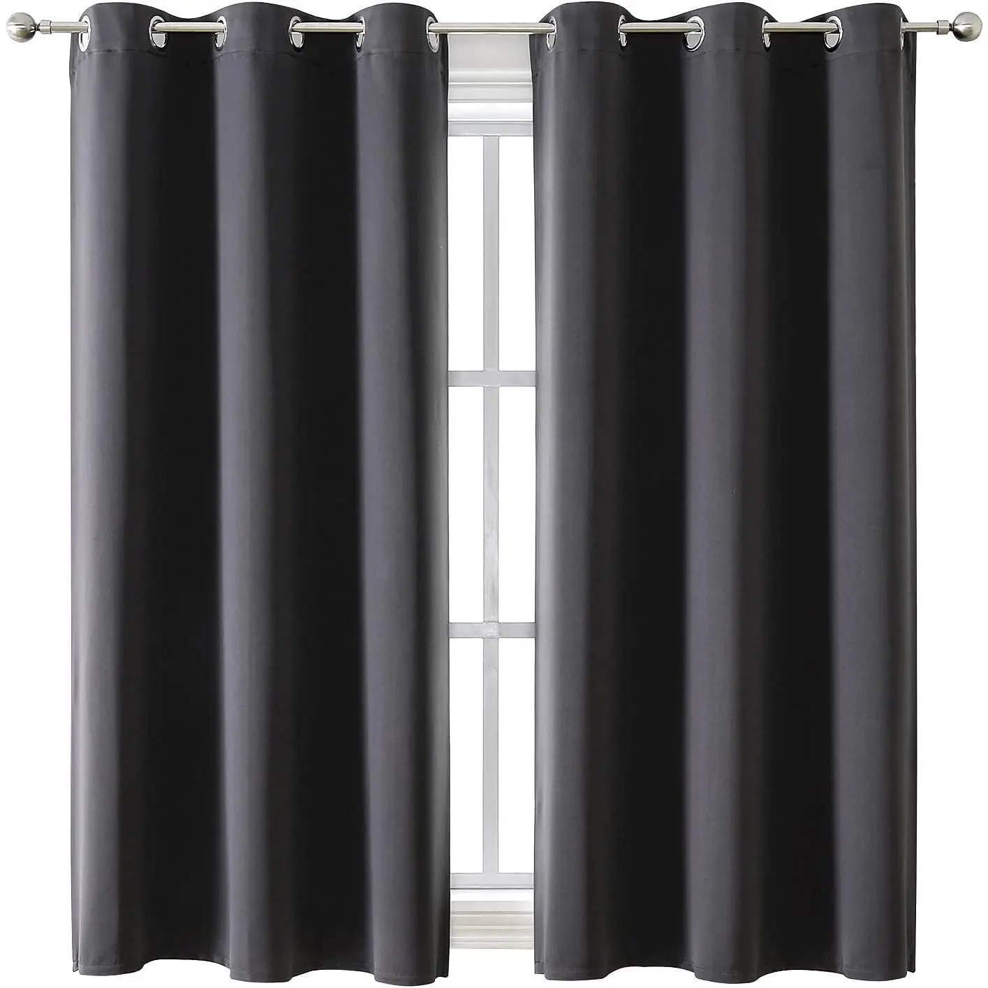 Blackout Curtains for Bedroom and Living Room 63 Inches Long