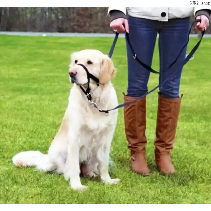 Adjustable Dog Muzzle Anti‑Bite Anti‑Eating Nylon Pet Mouth Cover for Daily Walking Training