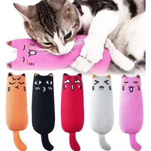 5-piece set of anti-bite catnip toys, catnip-filled cartoon mouse chew toys for cats