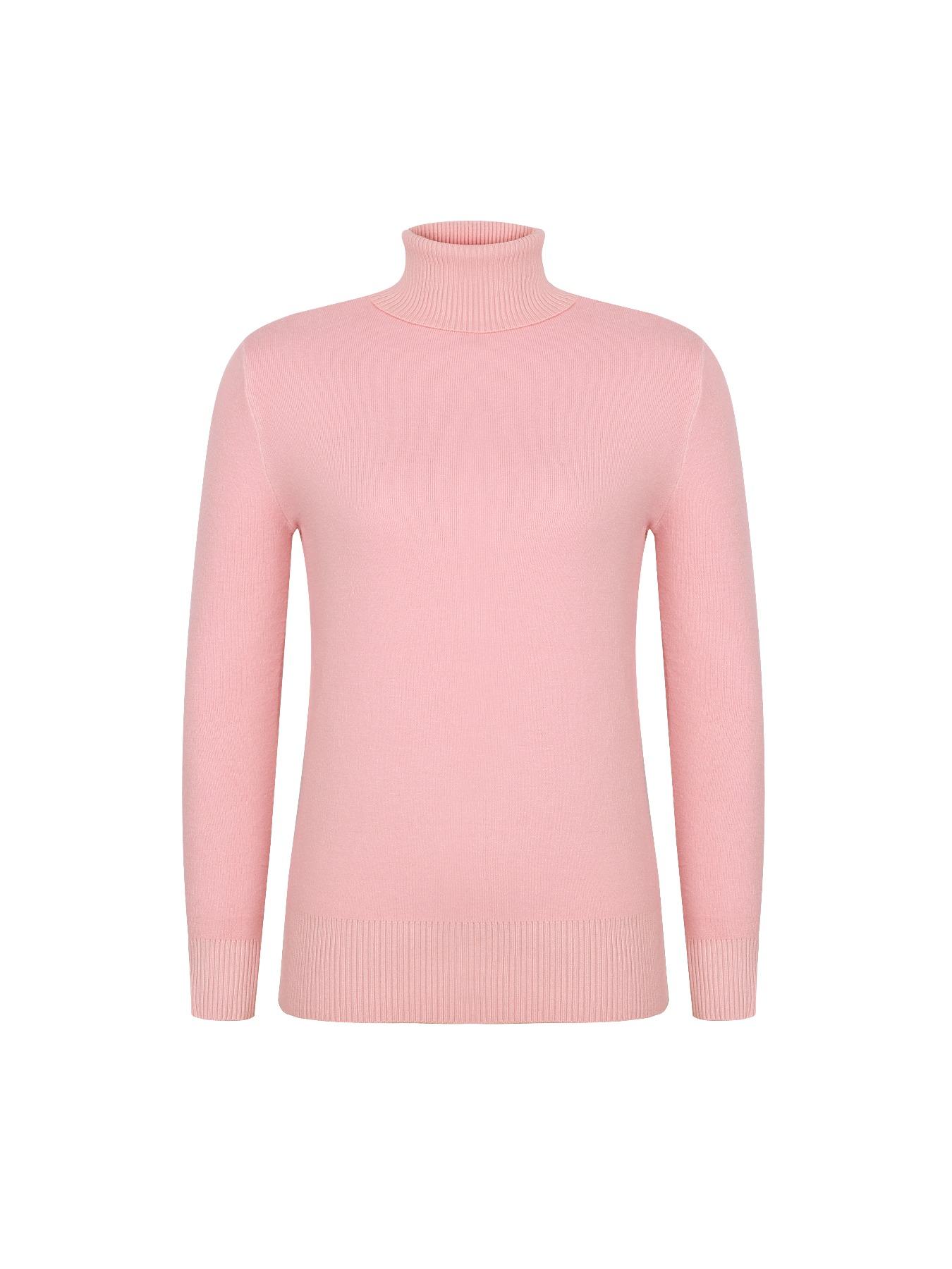 Women's Plain High Neck Sweater, Casual Long Sleeve Jumper for Fall & Winter, Fashion Ladies' Knitwear for Daily Wear
