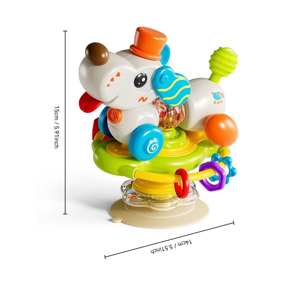 Baby Table Dog Suction Cup Rotating Toy, Multifunctional Detachable Steering Wheel, Perfect Gift for Holidays, Birthdays, Christmas