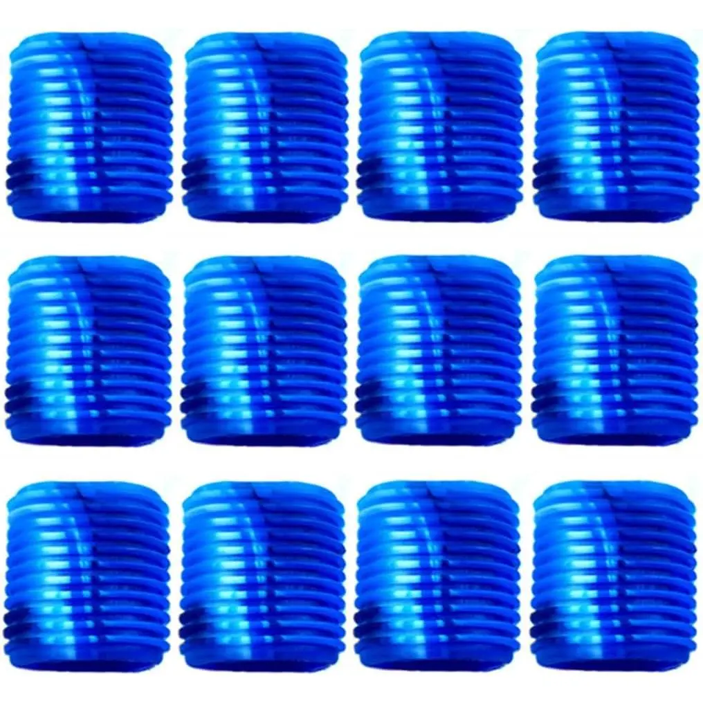 12 count Rubber Fishing Reel Handle Grip Sleeve Non-Slip Baitcaster Knob Covers for Casting or Spinning Reel (Blue)