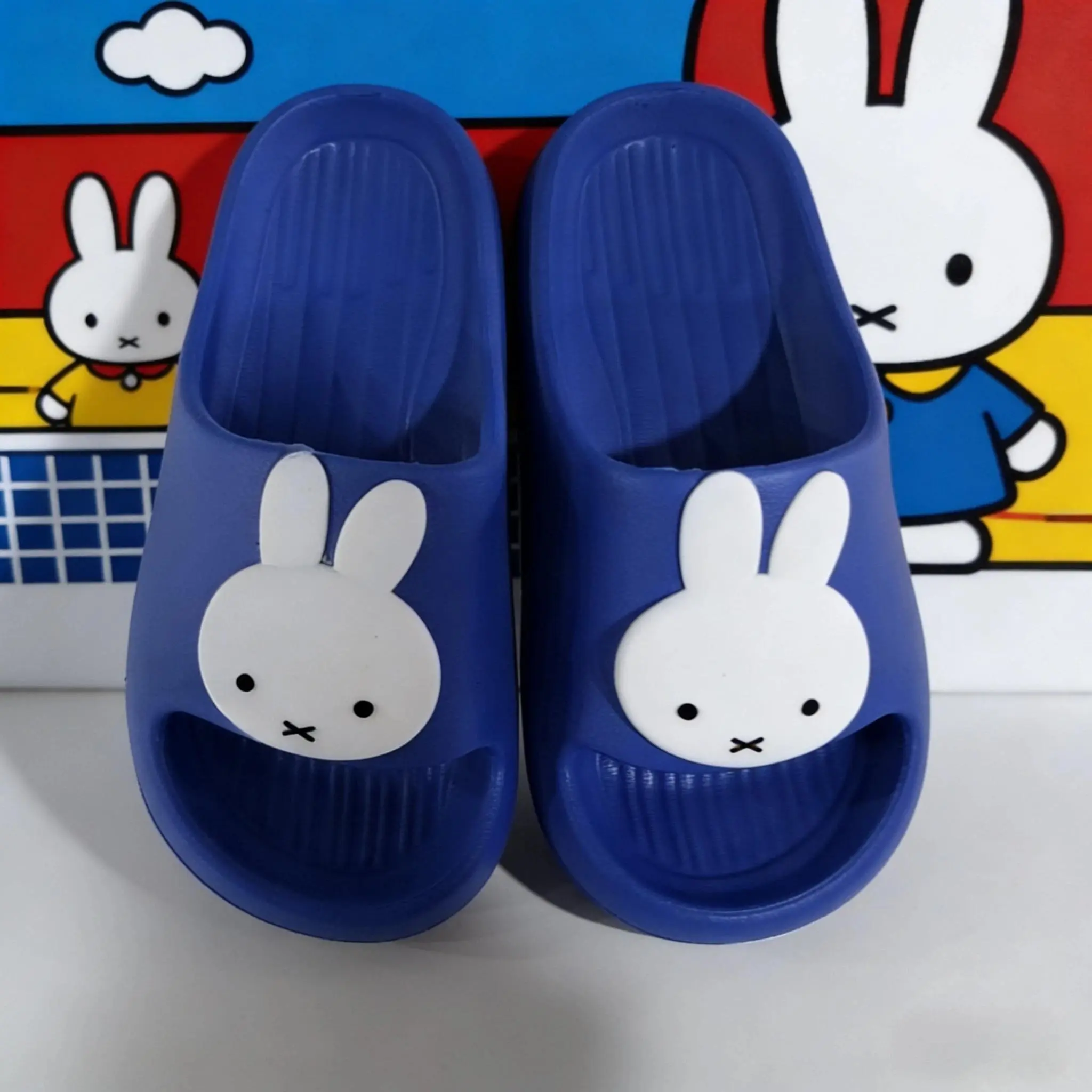 Cute Miffy Men and women EVA Anti-Slip Slippers Home Thick Bottom Slippers Comfortable Lightweight Indoor Outdoor House Slippers