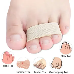 2Pcs Hammer Toe Straightener Toe Splints Bandages for Broken Bent Overlapping and Hammer Toes Protector