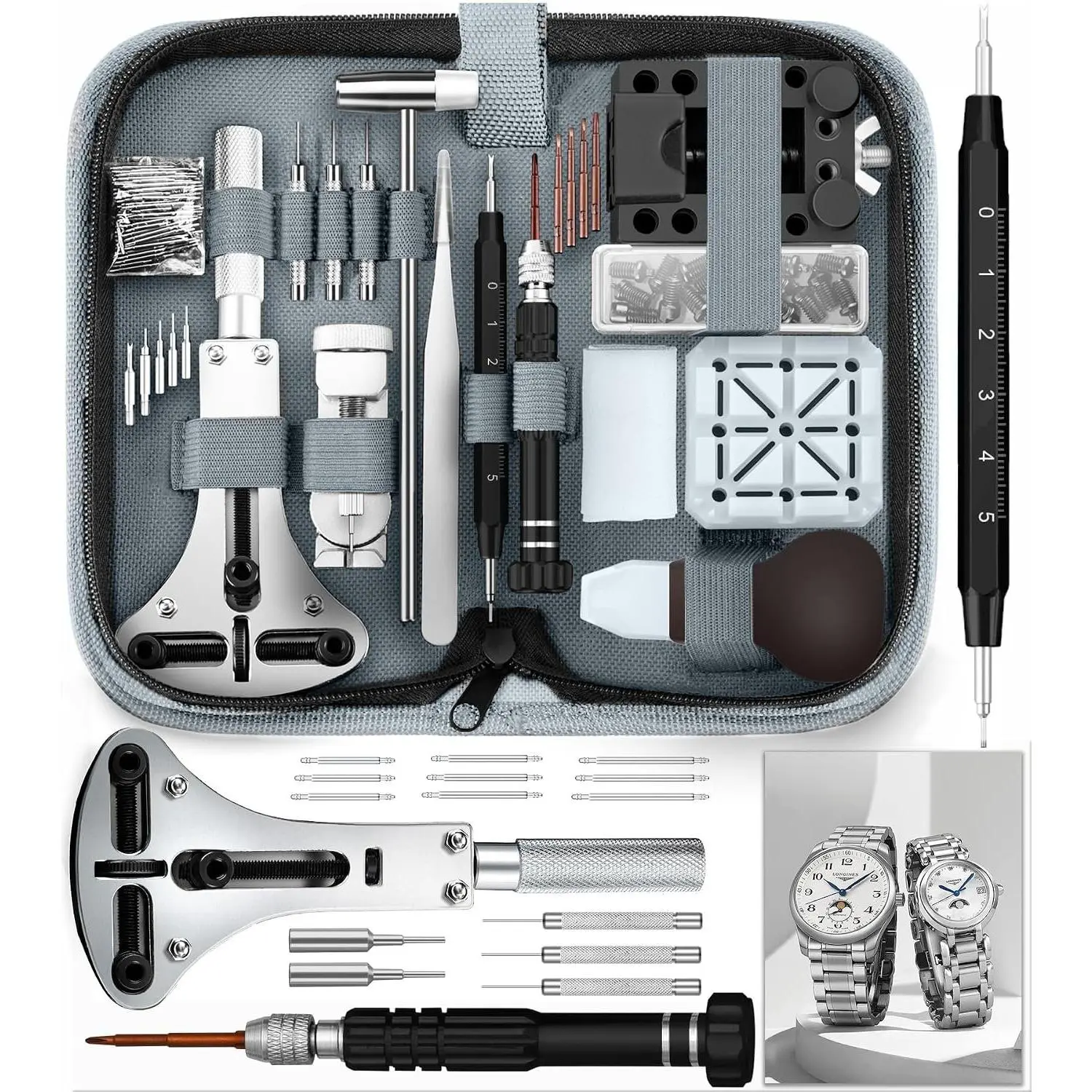 Watch Repair Kit 149IN1: Watch Link Removal &   | Complete Watch Repair Tools & Kits - Easy to Repair Your Watch with  Case Opener, Spring Bar, Manual - An Ideal DIY