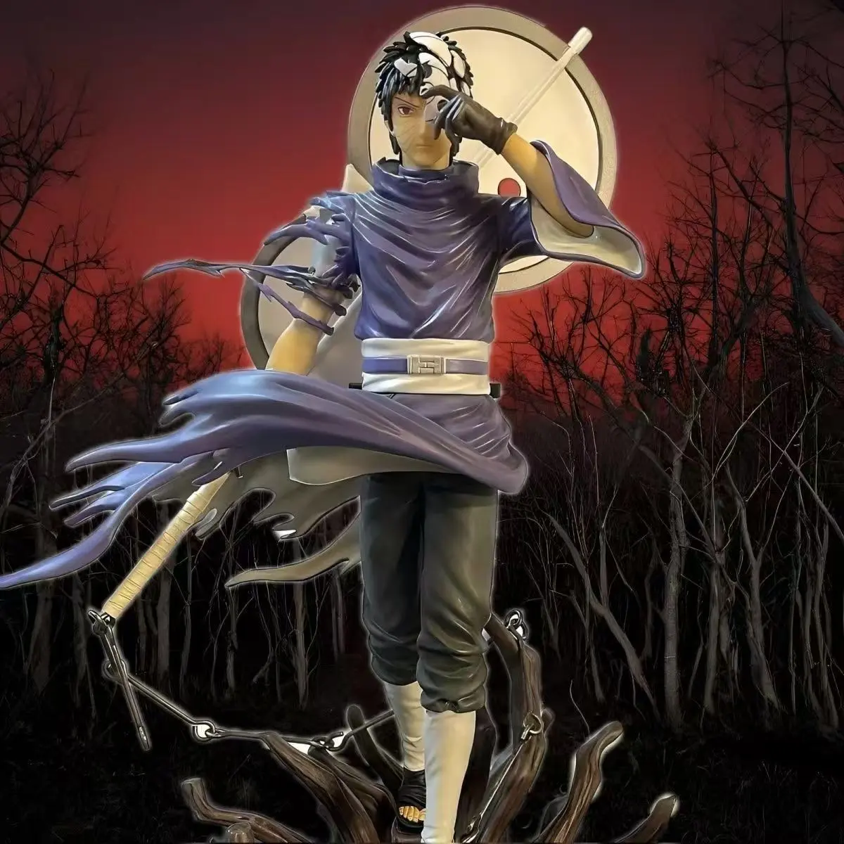 Naruto Shippuden Ten Years One Hundred Endurance Series Sharingan Uchiha Sasuke Action Figure Model Anime Collectible