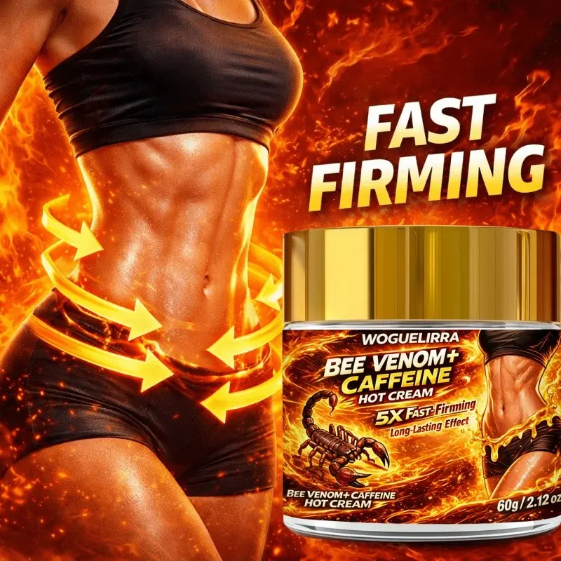 Advanced Bee Venom + Caffeine Hot Pack Cream, 5x Faster Firming, Long-Lasting, Targets Abdomen, Waist, Thighs, Smooths Skin Texture, Moisturizing Shaping Cream