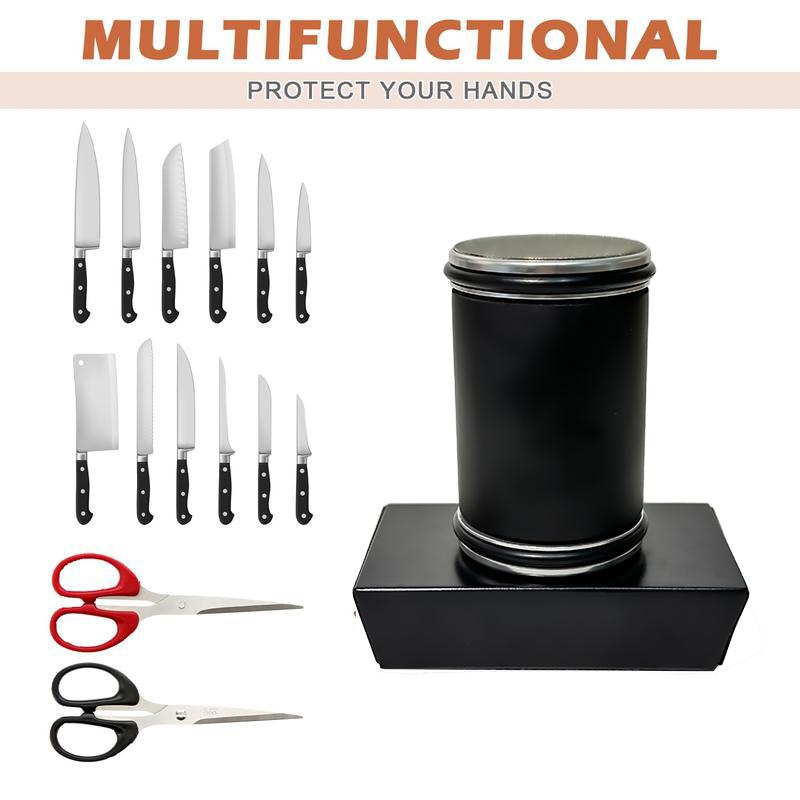 Manual Knife Sharpener Set, 1 Set Knife Sharpening Kit, Including Double Sided Fixed Base & Roller Or 2 Counts Grinding Plates, Kitchen Accessories Kitchenware