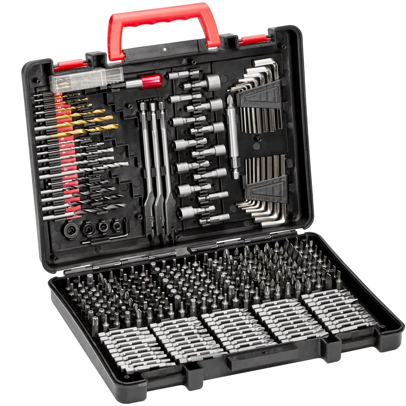 【DealsForYouDays】VEVOR Drill Bit Set, 318 Pieces Drill and Driver Bit Set, Screwdriver Bit Set Suitable for Wood Metal Cement Drilling and Screw Driving, Drill Bit Sets Combo Kit Assorted in Organized Carrying Case
