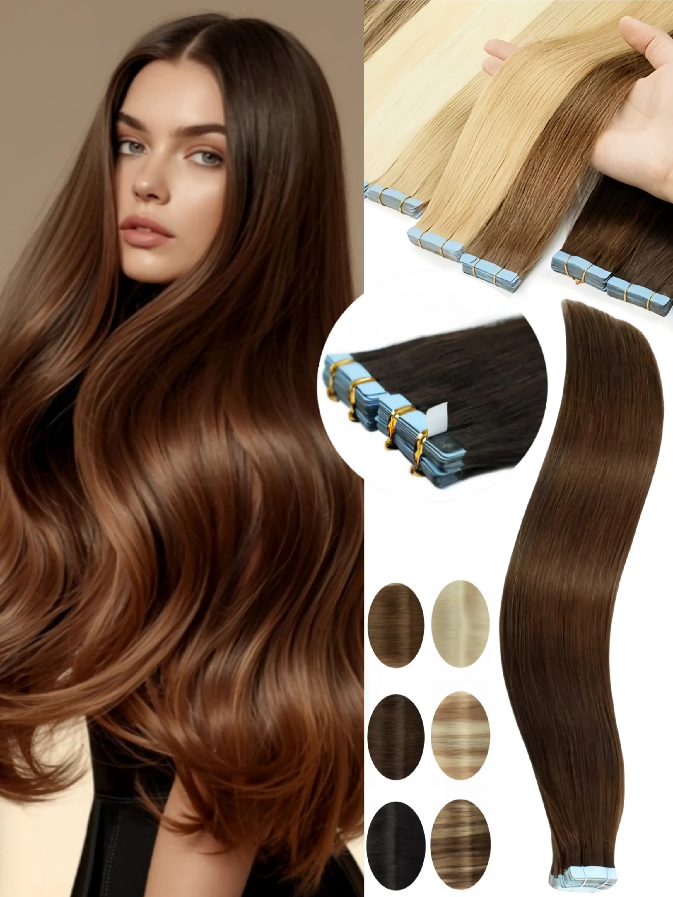Invisible Tape for Human Hair Extensions, 20 Pcs/pack, Quick Installation, Ideal for Women, Easy-To-Use Hair Accessories