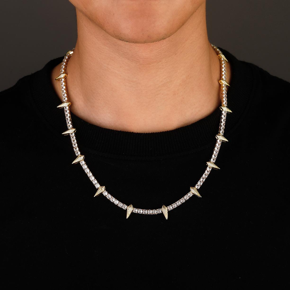 Men's Black Panther Moissanite Tennis Bracelet Iced Out Heavy Thick Chain Hip Hop Streetwear Jewelry for Men Trendy Statement Gift