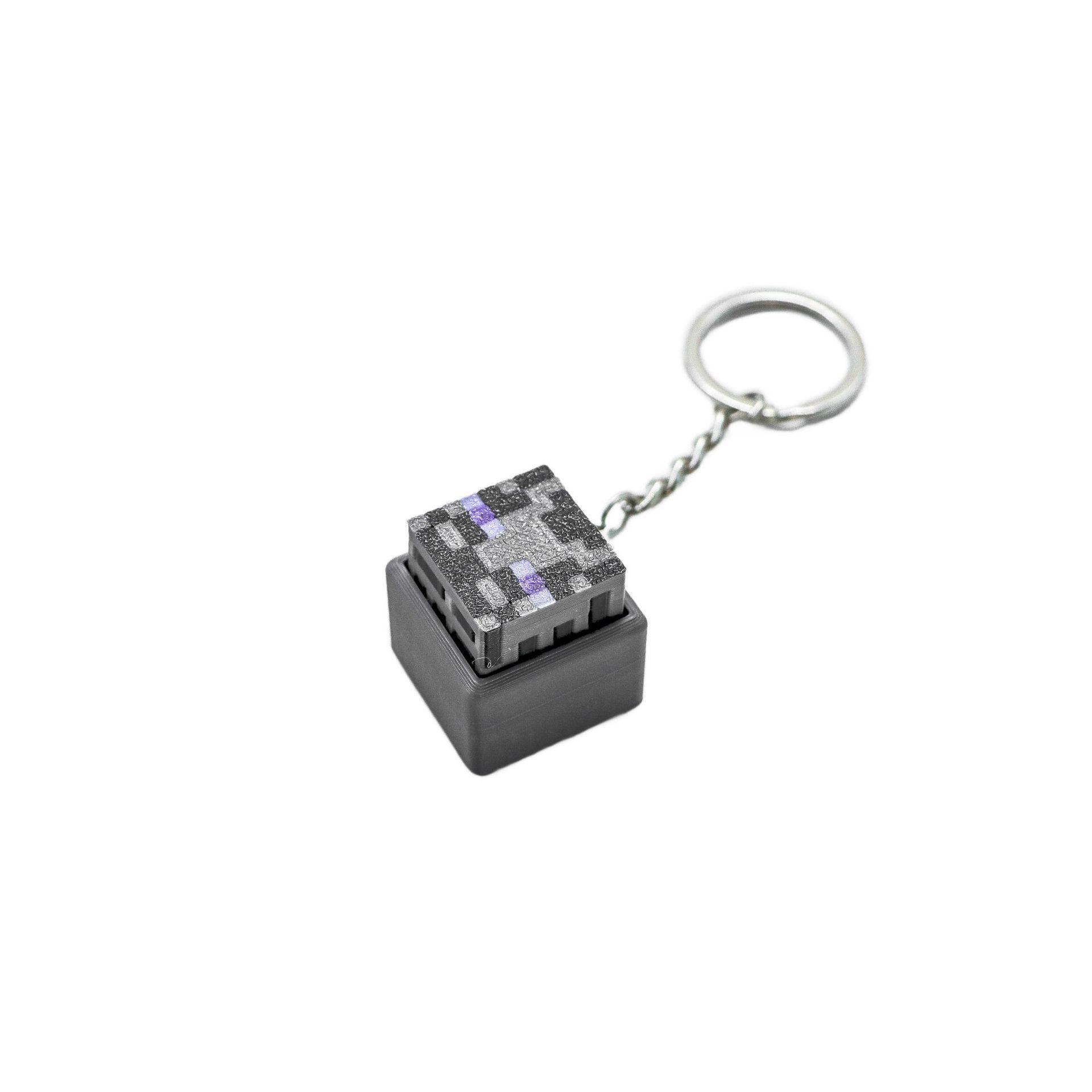3D printed toy Minecraft stress-relief press-key mechanical keyboard feel clicker stress-relief keychain pendant
