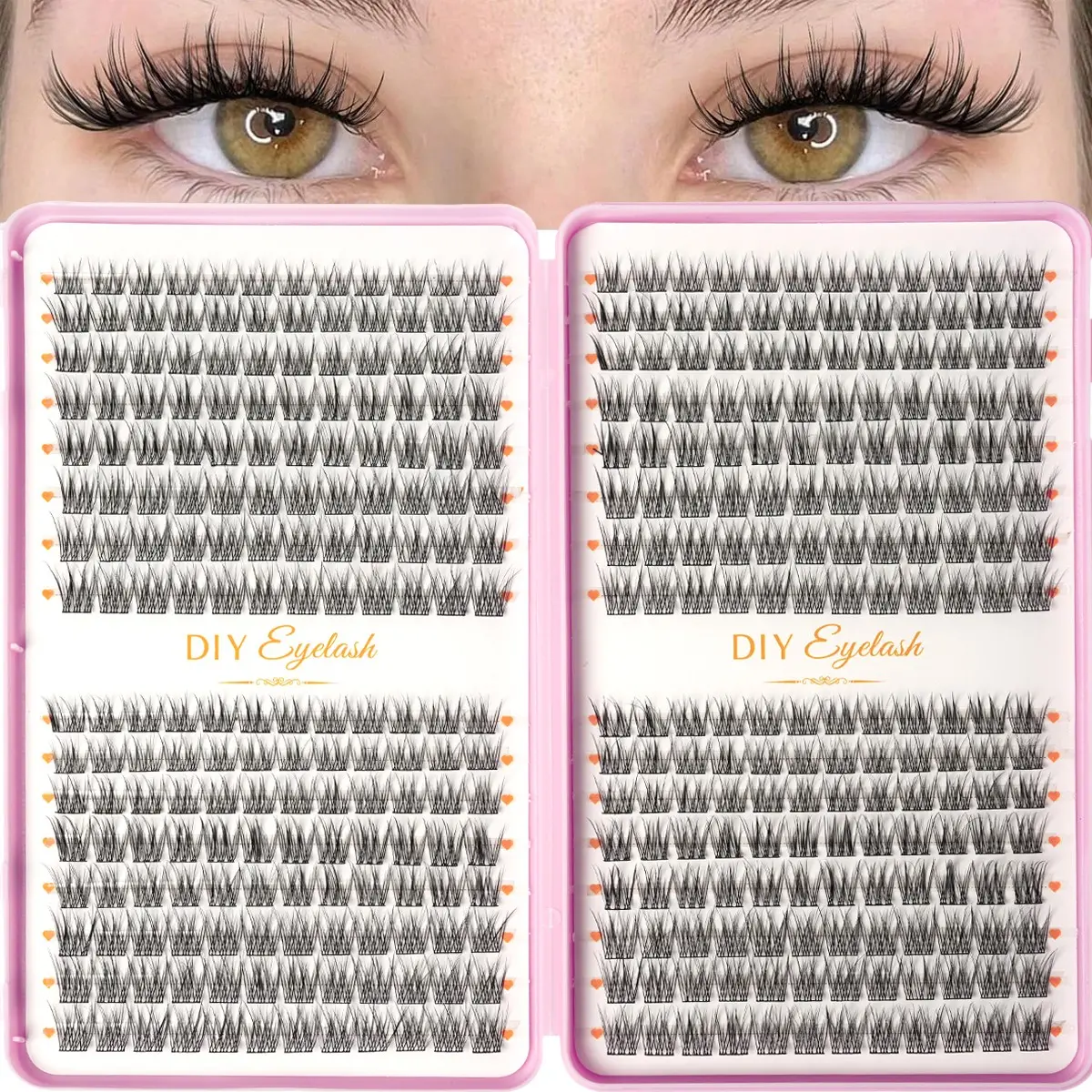 384pcs False Eyelashes, Natural Look, Lightweight and Fine, DIY Lash Extensions, Professional and Beginner Friendly, for Makeup, Cosplay, Home Use, Natural Lash Clusters, Fake Eyelash Extensions