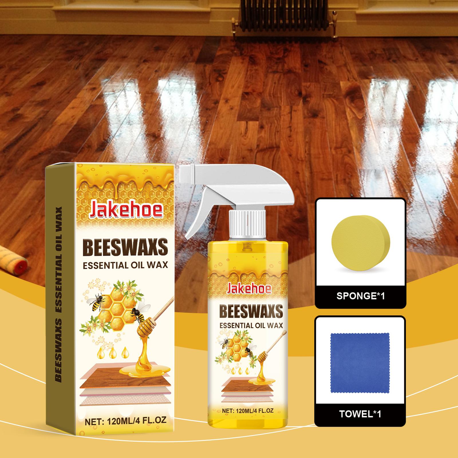 Jakehoe Beeswax Wood Polishing Spray 120ml | Natural shine and protection for furniture, floors, and cabinets, non-greasy, dust-resistant