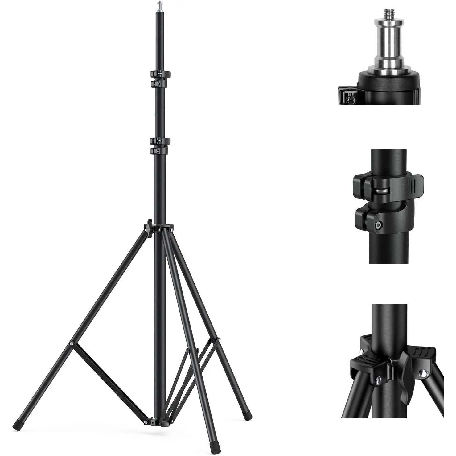 Photography Light Stand 110"/9.2ft, Air-Cushioned  Tripod | with 1/4" Screw for Softbox, Studio Light, Reflector, Flash, Ring Light, Max Load 17.6lbs, RA-S280