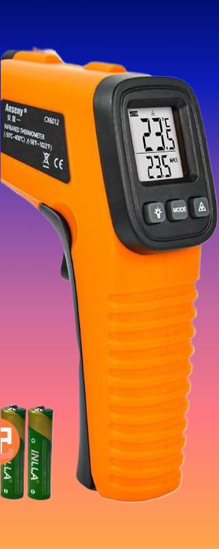 High-precision industrial infrared thermometer for measuring water and oil temperature in kitchen and baking