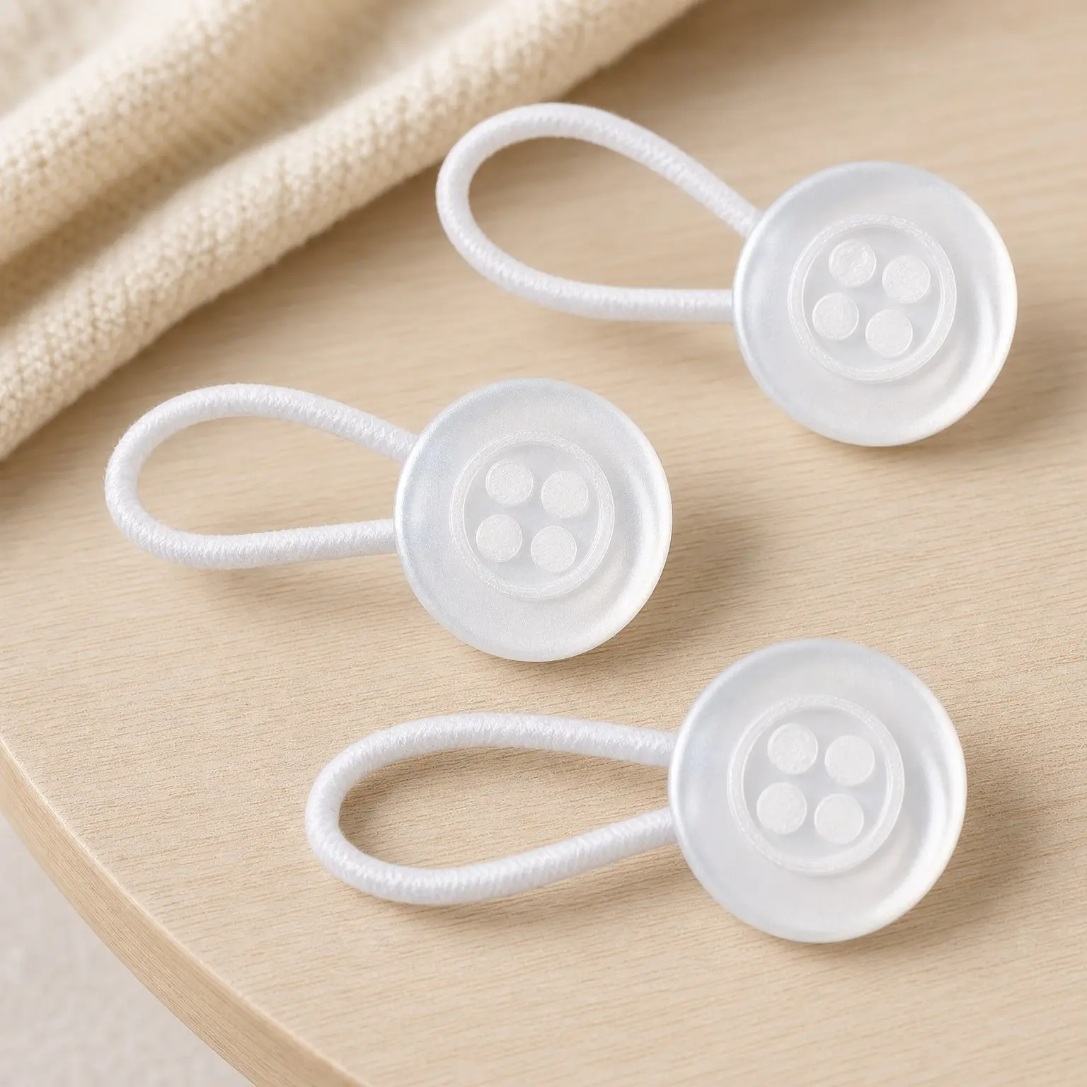 Men's Shirt Collar Extenders - Soft Elastic Button Extenders for Tight Neck Relief, Dress Shirt Collar Expander, Cuff Extensions, Breathable, WhiteGift