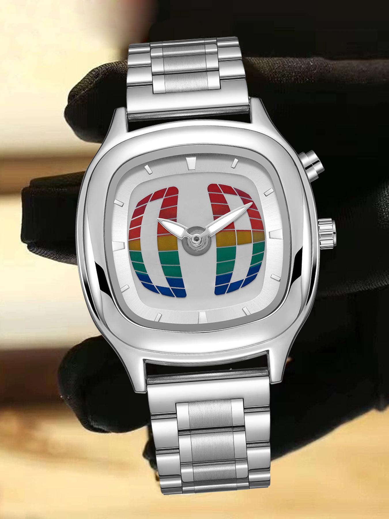 Men's Quartz Watch, Dual Battery Dual Movement Electronic Screen, Waterproof Luminous Fashion Business Stainless Steel Wristwatch Business Fashion Watches