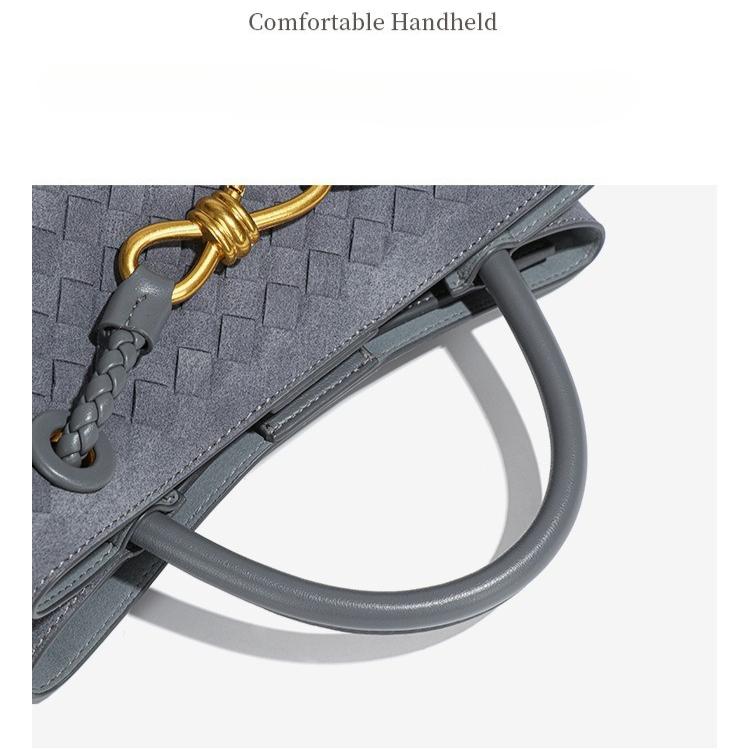 Women's Retro Matte Hand-woven Bag 2025 New Fashion Commuter Shoulder Messenger Bag